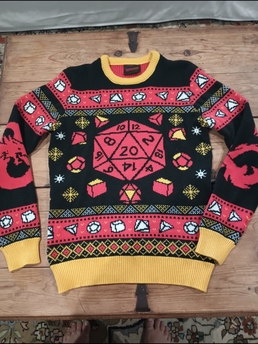 Dungeons & Dragons Gaming-Inspired Holiday Crewneck Sweater Size S - Picture 4 of 14